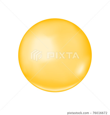 Golden glossy bubble. Collagen drop, keratin, serum, jojoba cosmetic oil, vitamin A or E, omega fatty acid ball. Vector realistic illustration Golden glossy bubble. Collagen drop, keratin, serum, jojoba cosmetic oil, vitamin A or E, omega fatty acid ball. Vector realistic illustration 76016672
