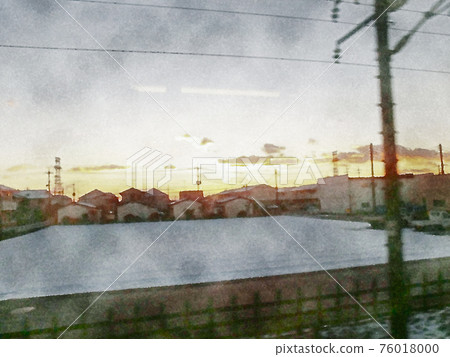 車窗外的朝日 76018000