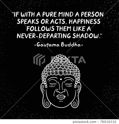 Buddha quote and face. Vector hand drawn style illustration icon design Buddha quote and face. Vector hand drawn style illustration icon design 76018318