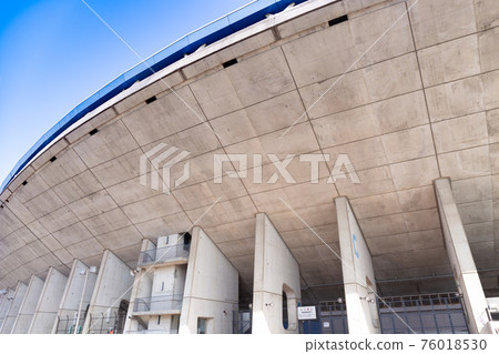 Athletics stadium of Kobe Sports Park in the blue sky 76018530