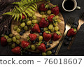 Strawberry, green grape, blueberry, coffee 76018607