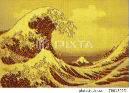 Katsushika Hokusai Fuji Sea Rough Wave Kanagawa Okinami Ura 76018915