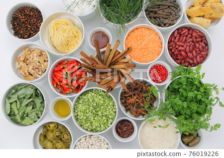 Healthy spices, herbs and seasonings 76019226