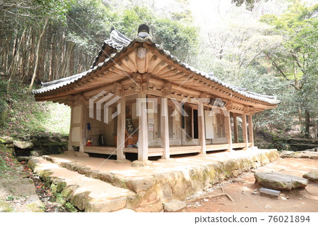 康津郡，茶山草堂，樹，流放地，森林，建築 76021894