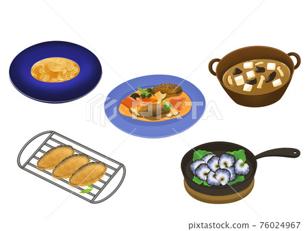 Delicious Korean food and sweet desserts illustration 015 76024967
