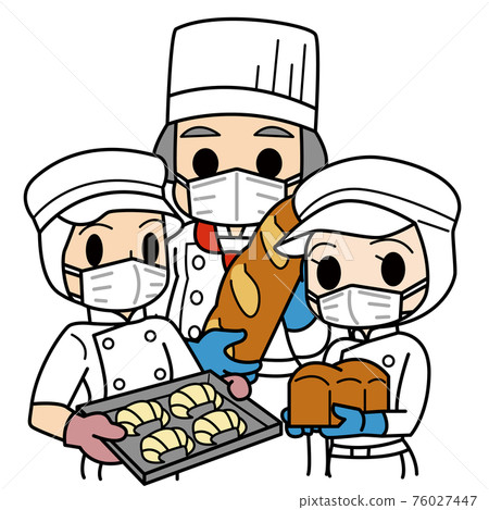 Cute touch bakery illustration (mask) Cute touch bakery illustration (mask) 76027447