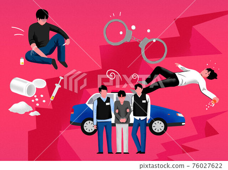 Crime, violence, accident concept illustration 001 - Stock Illustration ...