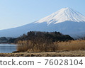 Mt. Fuji-with lake, pampas grass and greenery- 76028104