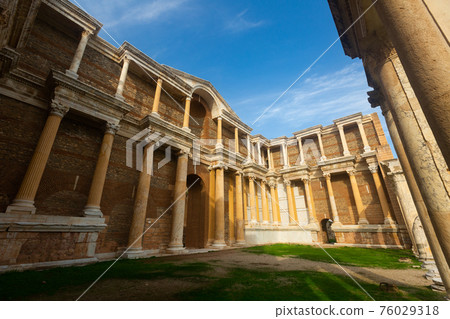 Architectural details of bath gymnasium complex in Sardis, Turkey 76029318