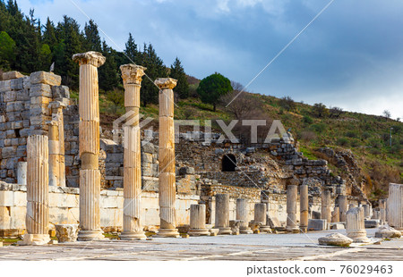 Ruins of the ancient city of Ephesus, located on the territory of Turkey Ruins of the ancient city of Ephesus, located on the territory of Turkey 76029463