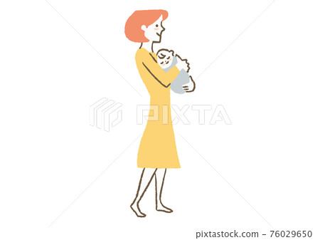 Woman holding a baby 02 76029650