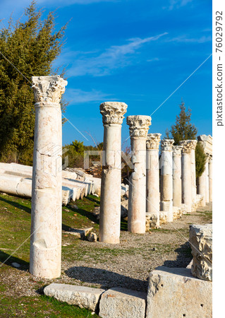 Remained columns of ancient Agora in Kibyra, Turkey Remained columns of ancient Agora in Kibyra, Turkey 76029792