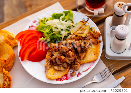 Popular Turkish dish called Kokorech (Kokorec). 76029801