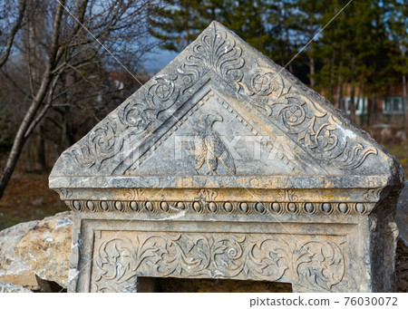Preserved details of antique architecture from digs in Aizanoi, Turkey Preserved details of antique architecture from digs in Aizanoi, Turkey 76030072