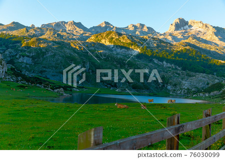 Highland Lakes of Covadonga summer landscape 76030099