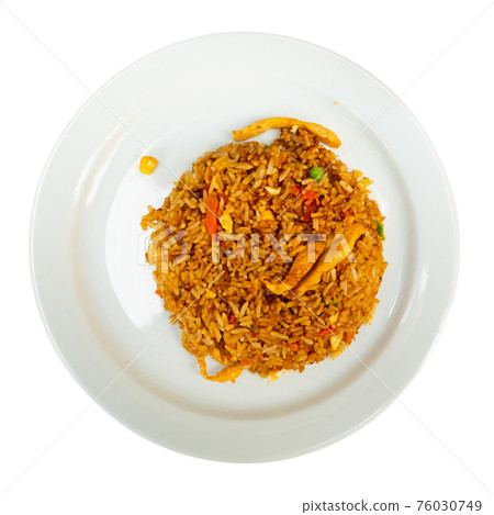 Fried rice with chicken Fried rice with chicken 76030749
