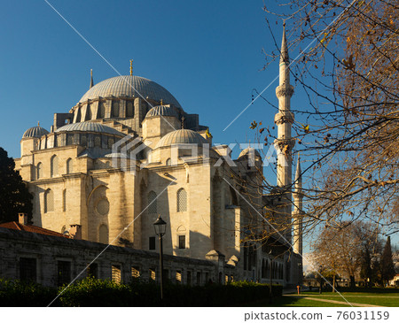 Suleymaniye Mosque in Fatih district on sunny day, Istanbul, Turkey 76031159