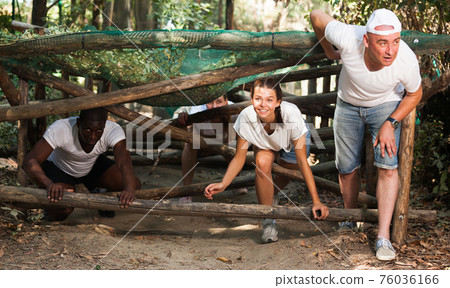 Emotional competition to overcome obstacle course in an amusement park 76036166