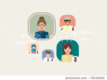 Social media audio chat Social media audio chat 76036899