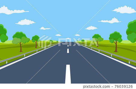 highway drive with beautiful landscape. 76039126