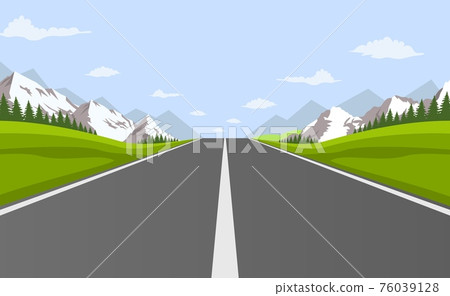 highway drive with beautiful landscape. 76039128
