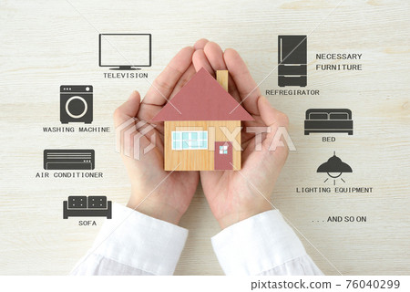 Image of furniture and home appliances required for housing 76040299