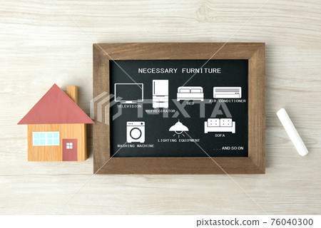 Image of furniture and home appliances required for housing 76040300