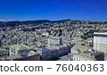 Genoa, Italy. Central part of the city, panoramic drone aerial view. 76040363