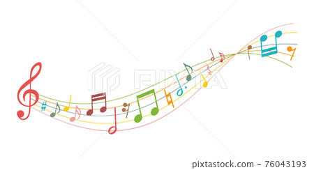 樂譜音符背景圖 插圖素材 圖庫