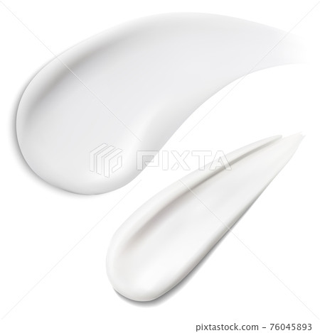 Cosmetic creme texture. Face cream smear, vector Cosmetic creme texture. Face cream smear, vector 76045893