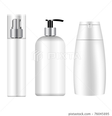 White cosmetic bottle mockup Cosmetic product pack 76045895