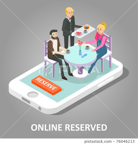 Online reserved table vector illustration 76046213