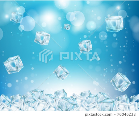 Ice cube abstract background vector illustration Ice cube abstract background vector illustration 76046238