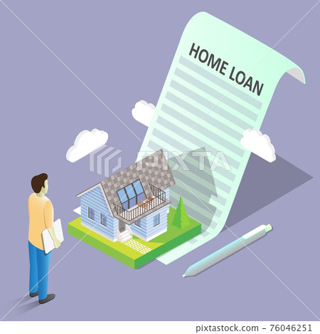 Home loan concept vector isometric illustration 76046251