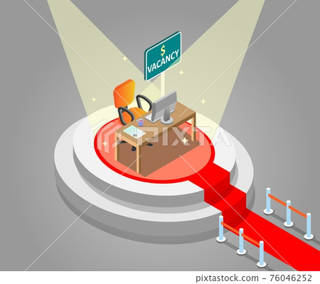 Hiring jobs concept vector isometric illustration 76046252