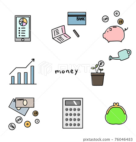Illustrations about money and household budget Illustrations about money and household budget 76046483