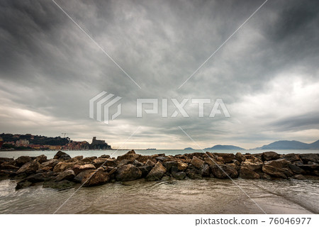 Lerici town in winter - Tourist Resort in the Gulf of La Spezia Liguria Italy Lerici town in winter - Tourist Resort in the Gulf of La Spezia Liguria Italy 76046977