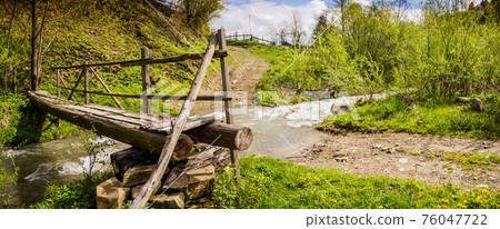 small wooden footbridge small wooden footbridge 76047722