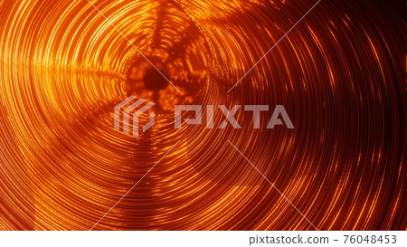 Supermassive black hole, warm colored tracks in spiral whirpool, 3D rendering 76048453