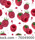 Watercolor seamless pattern with berries.  76049000