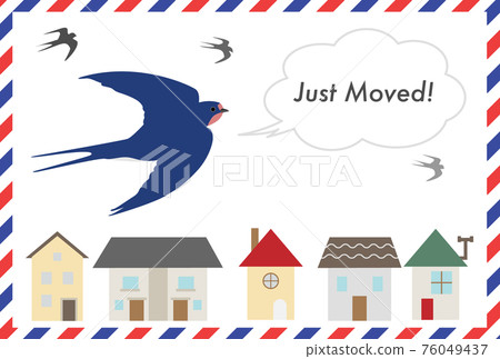 Swallow moving notification airmail style 76049437