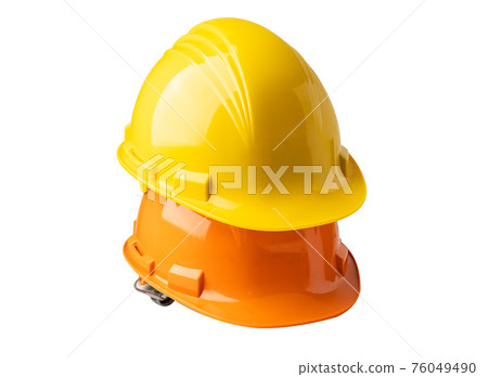 Construction helmet isolated on white background, engineer safety concept. 76049490