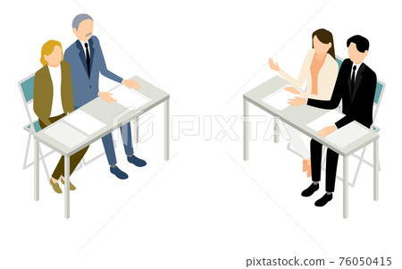 商業場景，商人在會議上討論，等距 76050415