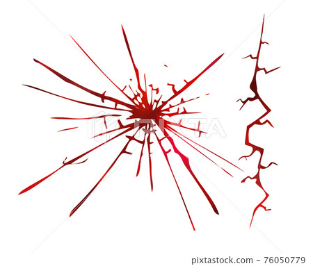 Red bloody cracks. Vector illustration Red bloody cracks. Vector illustration 76050779