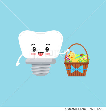 Easter tooth dental implant boy icon isolated. - Stock Illustration ...