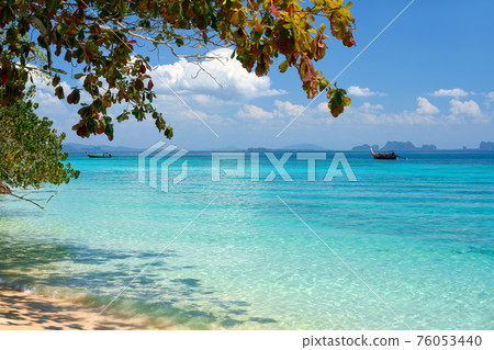 Sea background. Tropical island nature 76053440