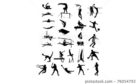 體育，剪影，皮影，黑色，運動員，奧運會，殘奧會，奧里帕拉，田徑，運動員，比賽 76054793