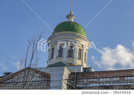 Exterior of the historic Trinity Cathedral in Yakhroma. Russia 76054916