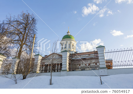 Exterior of the historic Trinity Cathedral in Yakhroma. Russia 76054917