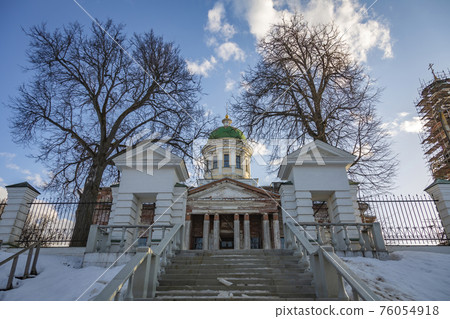 Exterior of the historic Trinity Cathedral in Yakhroma. Russia 76054918